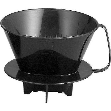 Cône filtrant à café, noir, filtre numéro 4, infuse 8 à 12 tasses
