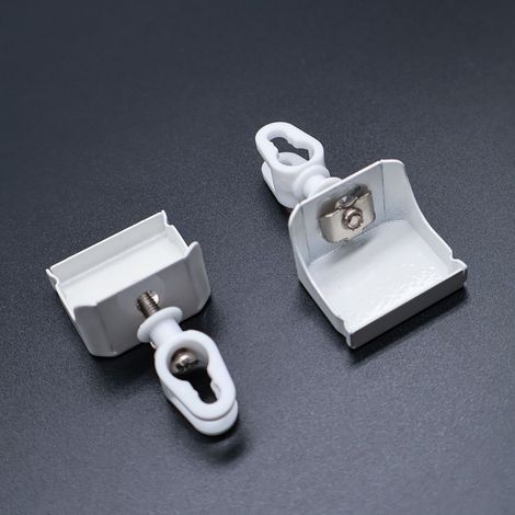 Embouts de rail de rideau serpentin 2429 mm, joints métalliques pour rail droit, accessoires pour rail carré en alliage d'aluminium (20 pièces) (1/5)