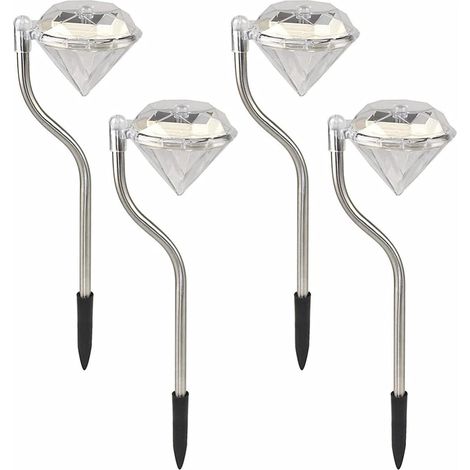 Lampes solaires de jardin avec LED à couleurs changeantes et diamants (1/5)