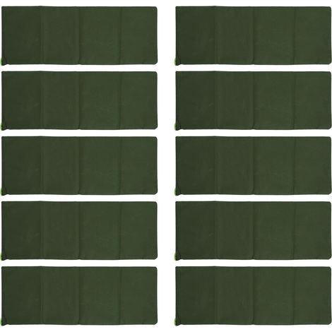 Sacs de sable contre les inondations, 10 pièces, sac de prévention en Polyester 600D, barrière réutilisable pour porte de maison, fenêtre de Garage, sous-sol, vert foncé (1/5)