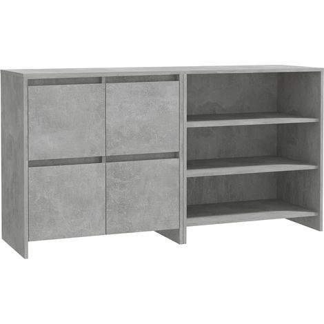 Maison Exclusive - Aparador de 2 piezas madera manufacturada gris (1/5)