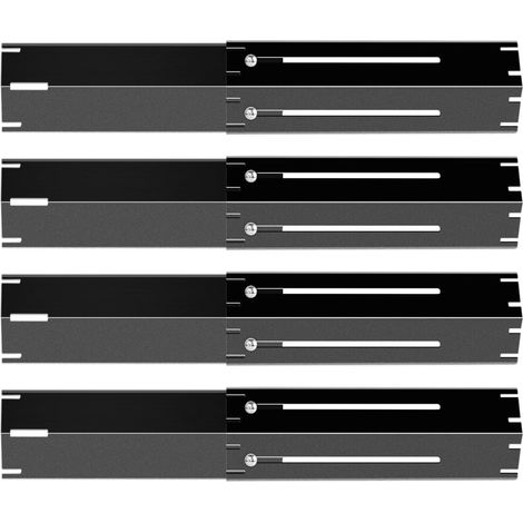 Lot de 4 boucliers universels réglables en acier porcelaine pour barbecue à gaz, pièces de rechange pour barbecue à gaz, s'étend de 29,8 cm à 53,3 cm de long