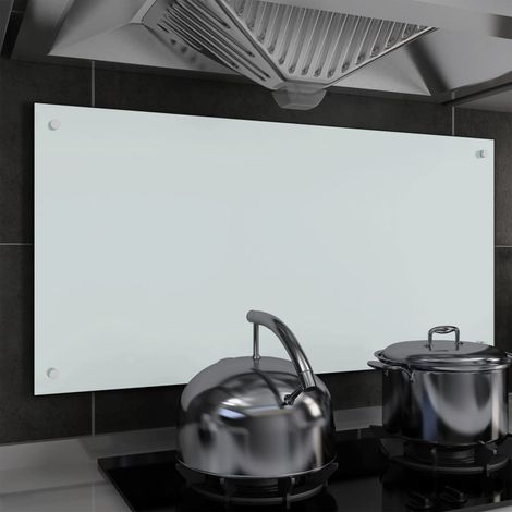 FIMEI Dosseret de cuisine Blanc 100 x 50 cm Verre trempé (1/5)