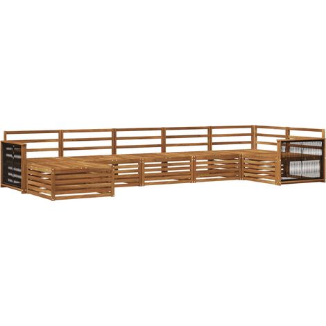 Outdoor Sofa Set 7 pcs Natural vidaXL (1/5)