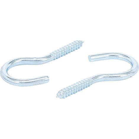 Gancho de tornillo BGS 88183 galvanizado 90 mm 2 piezas (1/4)