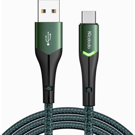 Câble USB-C Mcdodo à charge rapide pour chargeur Samsung, USB Type-C avec LED, 1 m (1/3)