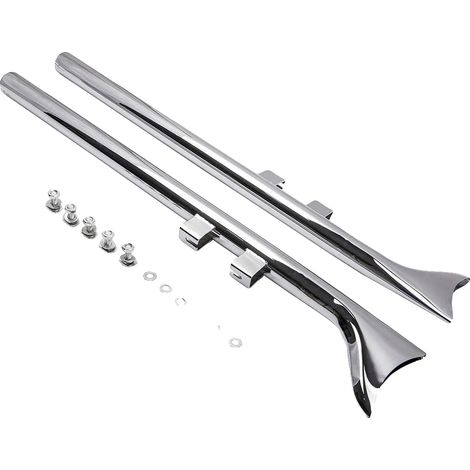 Silenciador de escape, 91,4 cm de largo, 4,7 cm de diámetro, entrada de 4,4 cm, acero de calibre 16, compatible con Harley Touring 1995-2016. (1/5)