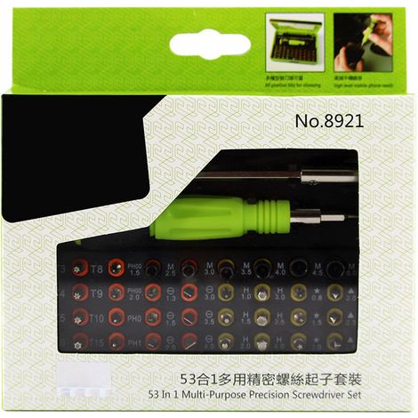 kit tournevisJeu de 53 tournevis tête Torx multi bits pour électronique, PC et laptop avec boîte rangement (1/5)