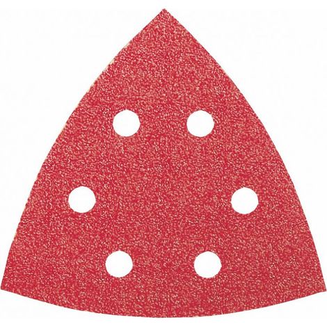 Feuille abrasive Delta avec bande auto-agrippante, perforé Bosch Accessories 2609256A50 Grain 80 Cote d'encoignure 93 mm 5 pc(s) C96030
