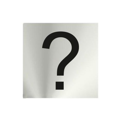 Info Signo de Interrogación Cierre Acero Inox Adhesivo 0,8mm 50 x 50mm (1/2)