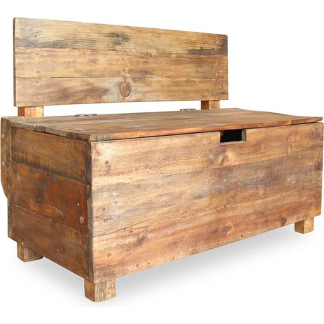 Banc Bois de récupération Banc de salon - Banc de table 86 x 40 x 60 cm BV790781 - BonneVie (1/5)