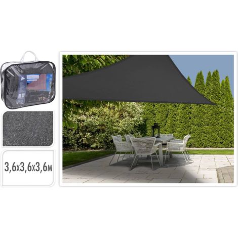 Ambiance Tela de sombreado triangular gris oscuro 3,6 m (1/2)