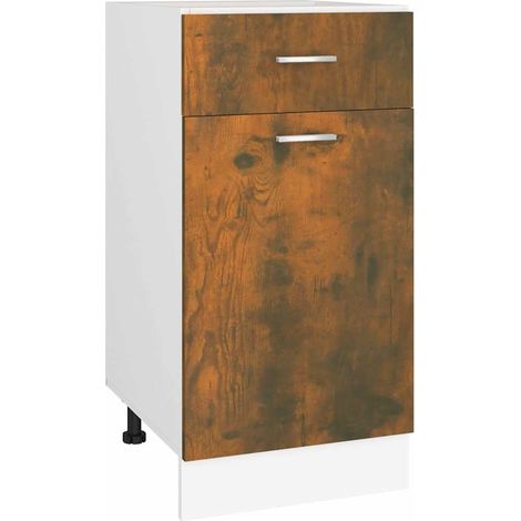 Maison Exclusive - Mueble bajo con cajón "Lyon" de, roble ahumado (1/5)