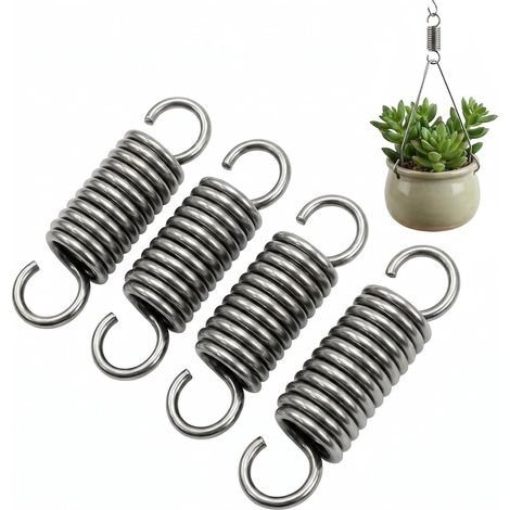 Ressort de Traction, 4Pcs Petits Ressorts de Tension en Acier Inoxydable 50mm avec Crochets, Diamètre Extérieur 15mm, Diamètre du Fil 2,2mm, Idéaux pour Les Applications de Fixation et de Suspension (1/5)