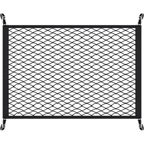 Filet de Rangement pour Chariot, 80 x 60 cm Super élastique, Extérieur Filet Rangement pour Pliable Pique-Nique Camping Car, Brouette, Chariots, Coffre de Voiture, Noir