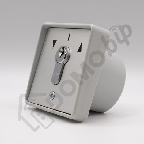 GEBA MP EPZ 1-1T/1 - Contacteur à clé universel encastré deux sens impulsionnels en polycarbonate - Réf : 015.1301.10 - IP54 - Barillet européen + 3 clés (1/5)