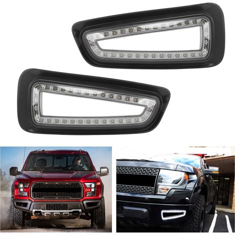 Paire de feux de jour à LED pour Ford F-150 Raptor 2010-2014 (1/5)
