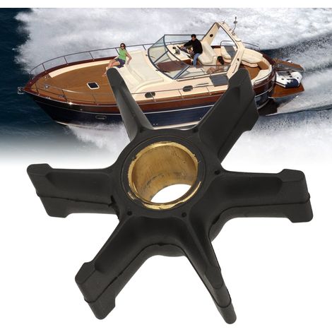 La turbine de pompe à eau à 6 pales pour moteur hors-bord 396809 est compatible avec les moteurs hors-bord Johnson Evinrude 2 temps de 35 à 55 CV. (1/5)