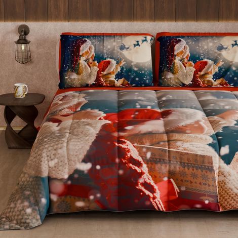 Couette Double Hiver, Couette Double Face, Couleur Unie et Impression numérique 20, fabriquée en Italie (1/5)