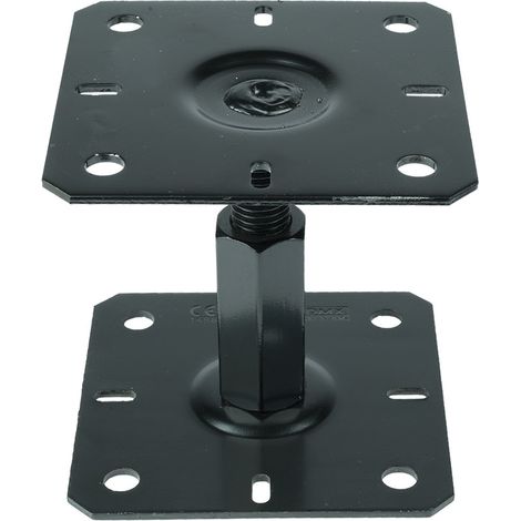 Verstellbarer Pfostenhalter Schwarz für 10 x 10 bis 12 x 12 cm (1/2)