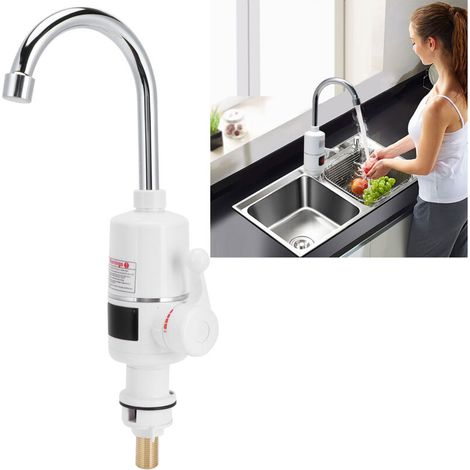 Kitchen faucet for instant water heating. Dual-purpose electric hot water faucet. (1/5)