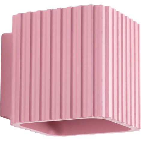 Lámpara de pared RIFF rosa aluminio 1xG9 10cm Sollux (1/5)