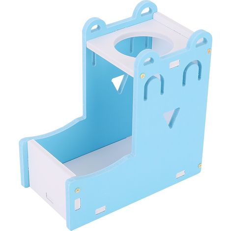 Distributeur automatique d'eau et de nourriture pour hamster et rat bleu (2 en 1) (1/5)