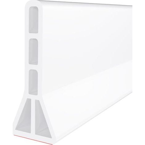 Paraspruzzi per soglia doccia alto 7,6 cm, pieghevole, da 200 cm, adatto per docce senza soglia (bianco). (1/5)