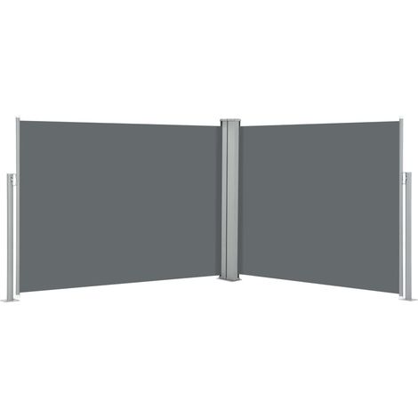 Tenda parasole laterale retrattile per patio giardino terrazza balcone schermo di protezione visiva 140 x 1000 cm antracite