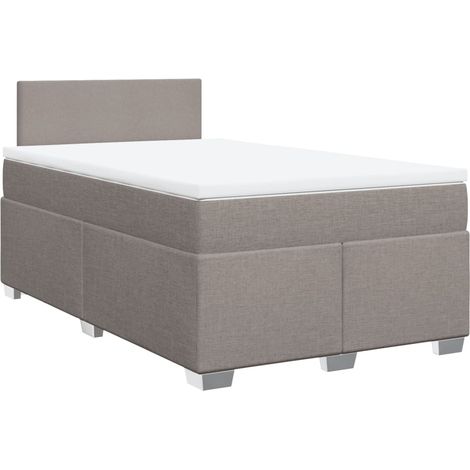 Maison Exclusive - Giroletto a Molle con Materasso Tortora 120x200 cm in Tessuto