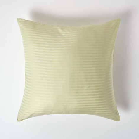 HOMESCAPES Taie d'oreiller Vert Sauge 100% coton Egyptien 330 fils 80 x 80 cm