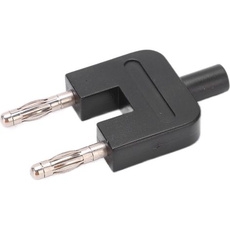 Adaptateur U35 en forme de U pour court-circuit, fiche banane femelle vers 2 connecteurs mâles, noir, 4 mm (1/5)