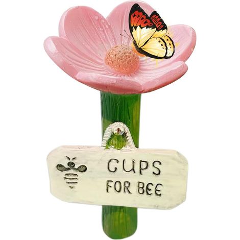 Abreuvoir à papillons Coupes Hygiéniques Sûres Colorées Pour Papillons Coupelles abeilles forme jardin Abreuvoir hygiénique coloré pour pollinisateurs assoiffés, idéal pour ferme, (1/5)