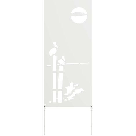 Écran de confidentialité de jardin Fretwork Blanc 50 x 140 cm CFW863082 (1/5)