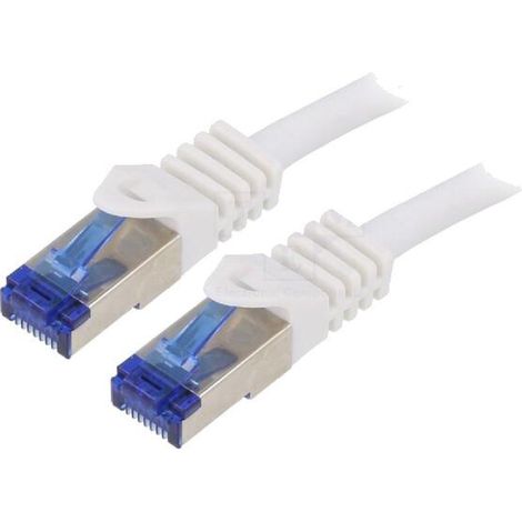 Cordon de raccordement S-FTP Cat.6a blanc - 5m