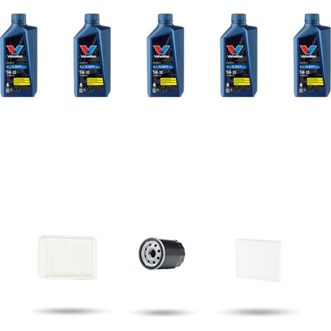 Kit tagliando 3 FILTRI e 5L OLIO compatibile con Toyota Auris I (E150) 1.4 16v 71kw Dal 2007 (1/5)