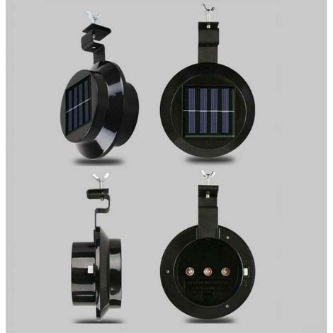 Lampe LED Solaire - 3 LED Blanches - Pour Clôture Jardin Extérieur - 2 V 100 mA - Lot De 6 (1/4)