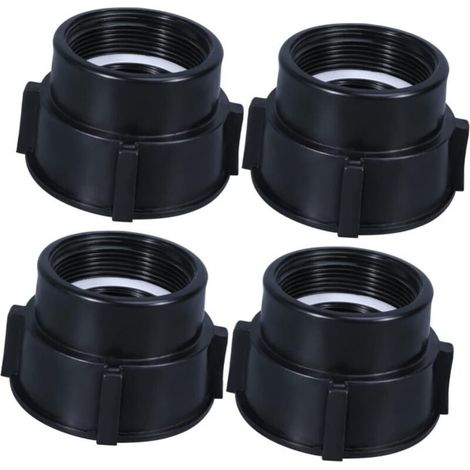 4 Pièces Vannes pour Tonne Ibc, Adaptateur de Valve pour Réservoir d'Eau, Tuyau Robuste, Sac Fourre-Tout, Accessoire de Fixation pour Baril et Conteneur de Stockage (1/5)