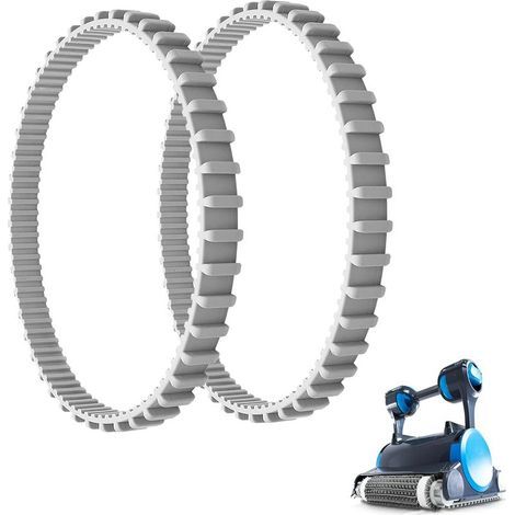 (2er-Set) Graue Zahnriemen für Poolreiniger. Kompatibel mit Reinigermodellen ab Baujahr 2006. (1/5)