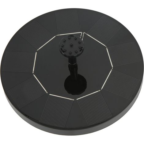 Bain d'oiseaux solaire avec pompe fontaine stable ronde, panneau solaire DC4.5V pour jardin extérieur, bassin décoratif autonome. (1/5)