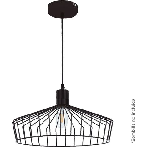 Lampada da soffitto a sospensione Serie Bamil E27 Ø380mm Nera