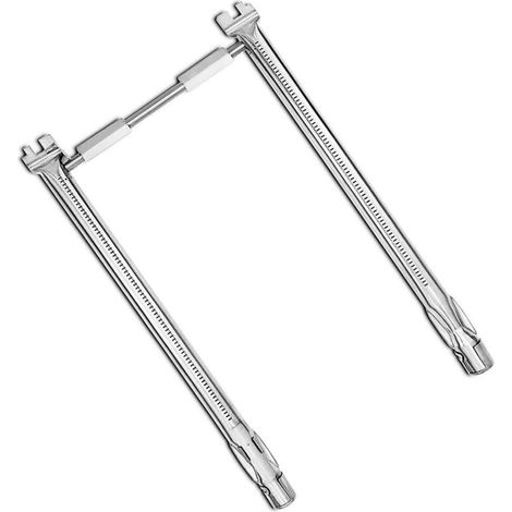 2 Brûleur de gril,Acier inoxydable 304,45,7 cm,Croisement 26,67 cm,Weber Spirit E-210 E-220 S-210 S-220 (1/5)