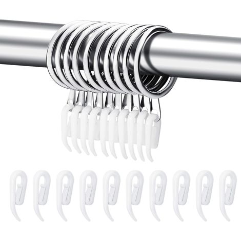 Set mit 24 Metallgardinenringen mit Kunststoffhaken (30 mm) (1/4)
