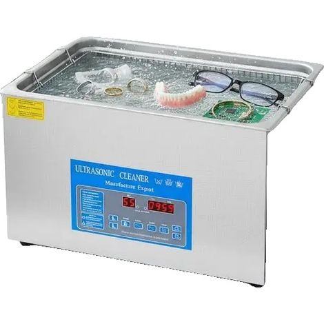 Ultraschallreiniger, Dualfrequenzbetrieb, Eingebauter Heizkörper, silber (1/2)