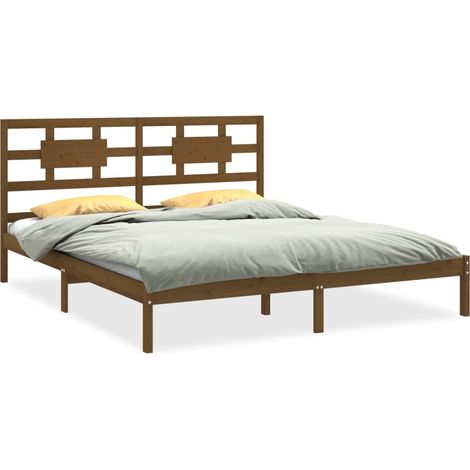 Maison Exclusive - Massivholzbett Honigbraun 200x200 cm