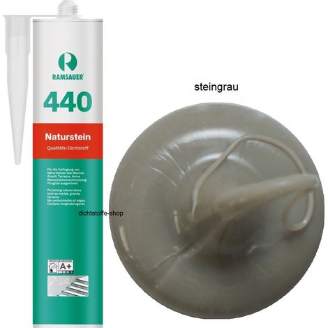 Ramsauer 440 Naturstein Silikon Fugen Dichtstoff 310ml Kartusche steingrau
