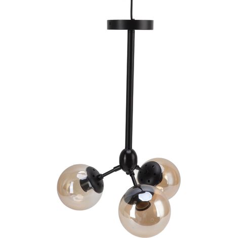 Plafonnier moderne et simple à 3 ampoules, douilles E27 et E26, compatible avec les salons et les cafés, 100-240 V. (1/5)