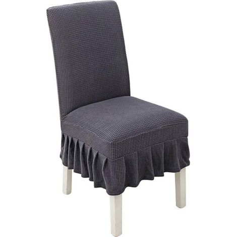 Housses de chaise 2 pièces pour protecteur de chaise housse de chaise extensible lavable amovible (1/5)