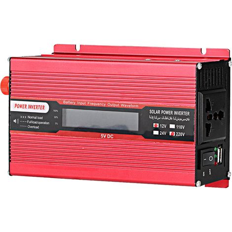 1000-W-USB-Stromwandler mit LCD-Bildschirm, modifizierter Sinus-Wechselrichter, 12-V-auf-220-V-Ladeadapter (1/5)
