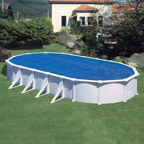 Gre CPROV915 - Cobertor de Verano para Piscina Ovaladas de 915 x 470 cms, Color Azul